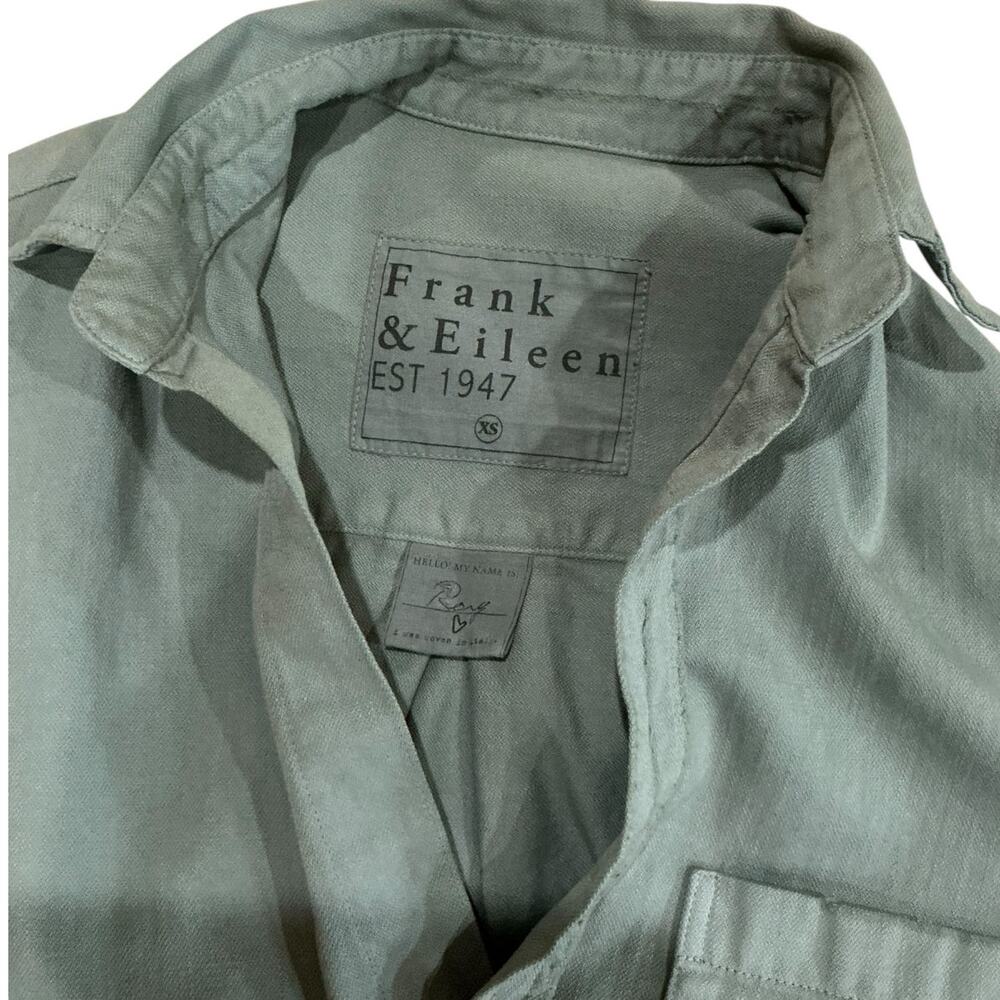 Frank & Eileen Famous Denim Rory Dress Maxi Shirtdress In Thyme Green Size XS - Picture 12 of 14
